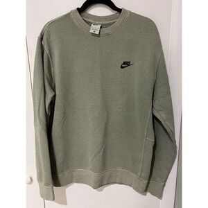 Nike Sportswear Club Fleece Crewneck Sweatshirt Mens Medium DQ4661-334 Green
